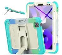 ArmourSHIELD Case For Apple iPad Air 10.9" 4th/5th Generation (2022/2020) & iPad Pro 11" 4th/3rd Gen (2022/2021) Full Body HEAVY DUTY Shockproof Case, Stand Screen Protector & Pencil Holder, Soft Blue