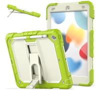 ArmourSHIELD Full Body Heavy Duty Case for Apple iPad 10.2" 2021/2020/2019 [9th/8th/7th Generation] With Folding Stand, Screen Protector & Pencil Holder - Kids Schools Work, Green