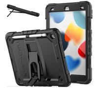 ArmourSHIELD Case For Apple iPad 10.2" - Full Body Shockproof Case with Folding Stand, Screen Protector & Pencil Holder for Kids School & Work Use, Black