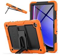 TECHGEAR ArmourSHIELD Case For Samsung Galaxy Tab A9 Plus 11" 2023 (SM-X210 / SM-X215) Full Body Tough Shockproof Rugged Case with Folding Stand & Screen Protector, Kids Schools Work, Orange