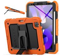 ArmourSHIELD Case For Apple iPad Air 10.9" 4th/5th Generation (2022/2020) & iPad Pro 11" 4th/3rd Gen (2022/2021) Full Body HEAVY DUTY Shockproof Case with Stand Screen Protector & Pencil Holder,Orange