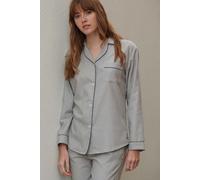British Boxers Women's Cotton Twill Pyjama Set - Armoury Grey Herringbone - XX-LARGE