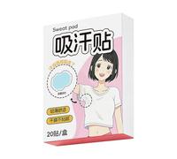 Armpit Pads, Ultra Thin Sweat Guards, 20 Piece Adhesive Underarm Liners with Breathable Layer, Moisture Absorber Build, Invisible Comfort Fit Style, Sweat Protection Pads for Gym Office Use