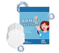 Armpit Sweat Pads - 20 Comfortable Sheets, Waterproof Breathable Underarm Absorbent Pads | Leak-Proof Cotton Design, L Protection Patch
