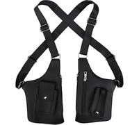 Armpit Underarm Satchel Bag, Anti-Theft Hidden Shoulder Holster Bag Outdoor Leather Strap Wallet Adjustable Accessory with Dual Pouches for Men & Women