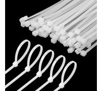 Armpow 1000 PCS 2.5mmx150mm 6 inch Cable Zip Ties, 18lbs Tesile Strength, Premium Tie Wraps Self-Locking Nylon Zip Ties for Indoor and Outdoor Use(White)