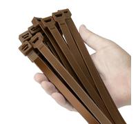 Armpow 12 inch Brown Zip Ties Heavy Duty 100 PCS, 250 LBS Ultra Exclusive Strong Plastic Wire Ties, Large Cable Ties Extra Long Tie Wraps, Indoor and Outdoor UV Resistant