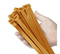 Armpow 12 inch Gold Zip Ties Heavy Duty 100 PCS, 250 LBS Ultra Exclusive Strong Plastic Wire Ties, Large Cable Ties Extra Long Tie Wraps, Indoor and Outdoor UV Resistant
