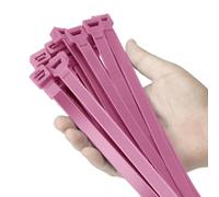 Armpow 12 inch Pink Zip Ties Heavy Duty 100 PCS, 250 LBS Ultra Exclusive Strong Plastic Wire Ties, Large Cable Ties Extra Long Tie Wraps, Indoor and Outdoor UV Resistant