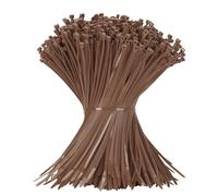 Armpow 12 Inch Zip Ties Brown 1000 PCS, 50 Lbs- Heavy Duty Tensile Strength, Nylon PA66 UV Resistant Cable Ties for Indoor and Outdoor Use - Ideal for object bundling and fastening