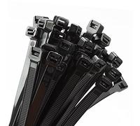 Armpow 18 inch Black Zip Ties Heavy Duty 100 Pack, 200 LBS Ultra Exclusive Strong Plastic Wire Ties, Large Cable Ties Extra Long Tie Wraps, Indoor and Outdoor UV Resistant