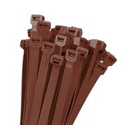 Armpow 18 inch Brown Zip Ties Heavy Duty 100 PACK, 200 LBS Ultra Exclusive Strong Plastic Wire Ties, Large Cable Ties Extra Long Tie Wraps, Indoor and Outdoor UV Resistant