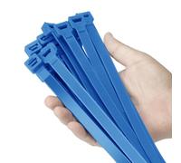 Armpow 24 inch Blue Zip Ties Heavy Duty 50 PACK, 250 LBS Ultra Exclusive Strong Plastic Wire Ties, Large Cable Ties Extra Long Tie Wraps, Indoor and Outdoor UV Resistant