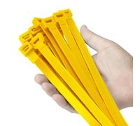 Armpow 24 inch Yellow Zip Ties Heavy Duty 50 PACK, 250 LBS Ultra Exclusive Strong Plastic Wire Ties, Large Cable Ties Extra Long Tie Wraps, Indoor and Outdoor UV Resistant