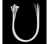 Armpow 25pcs 900mm x 12mm Long Heavy Duty Cable Tie Wide UV Resistant 114 KG Tensile Strength for HVAC Outdoor Construction,Ultra Strong Self Locking Extra Long Zip Tie Wraps(12mm x 900mm, White)