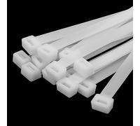 Armpow 40pcs 600mm x 12mm Long heavy Duty Cable Tie Wide UV Resistant 114KG Tensile Strength for HVAC Outdoor Construction,Ultra Strong Self Locking Extra Long Zip Tie Wraps(12mm x600mm -40pcs, white)