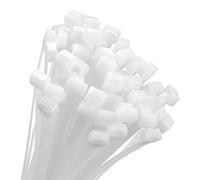 Armpow 50pcs 600mm x 9mm Long Heavy Duty Cable Tie Wide UV Resistant 80 KG Tensile Strength for HVAC Outdoor Construction,Ultra Strong Self Locking Extra Long Zip Tie Wraps(9mm x 600mm 50pcs, White)