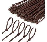 Armpow 8 Inch Brown Zip Tie 1000 PCS, 40 Lbs - Small to Medium Zip Tie, Nylon PA66 UV Resistant Cable Tie Heavy Duty for Indoor and Outdoor Use - Ideal for bundling and securing objects