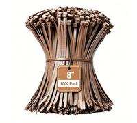 Armpow 8 Inch Brown Zip Tie 1000 PCS, 40 Lbs - Small to Medium Zip Tie, Nylon PA66 UV Resistant Cable Tie Heavy Duty for Indoor and Outdoor Use - Ideal for Bundling and securing Objects