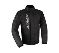 ARMR Men's Dryguard Waterproof Motorcycle Over Jacket | Lightweight Weather Protection Rain Coat, Black, S