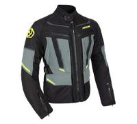 ARMR Men's Kumaji 3.0 Waterproof Motorcycle Jacket, Black/Green/Fluo Yellow, M