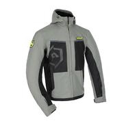 ARMR Men's Suko 1.0 Waterproof Hooded Motorcycle Jacket, Green/Fluo Yellow, XXL
