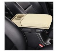 Armrest Box 1pc Universal Front Seat Armrest Box Extension Pad Multi-function Storage Box Increase Pad USB Plug Car Interior Parts Car Center Console(B Off-white)