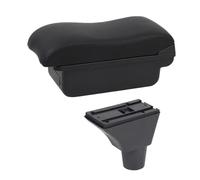 Armrest Box For Civic EP3 Armrest Box Arm Elbow Rest Center Console Storage Case Accessories With Cup Holder USB Port Center Console Armrest (A-Black black line)