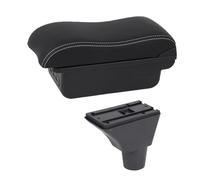 Armrest Box For Civic EP3 Armrest Box Arm Elbow Rest Center Console Storage Case Accessories With Cup Holder USB Port Center Console Armrest (B-Black white lines)