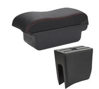 Armrest Box For Dacia For Spring For K-ZE Armrest Car Armrest Box Auto Storage Box Leather Dedicated Curved Surface Center Console Armrest(C1 Black red NO USB)