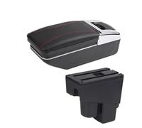 Armrest Box For Fit For Jazz 1 2002 2003 2004 2005 2006 2007 Armrest Box Arm Storage Box Car Accessories Center Console Armrest (A red line NO USB)