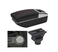 Armrest Box For Mitsubishi For Colt USB Charging Heighten Double Layer Central Store Content Cup Accessories(A-Black red line)