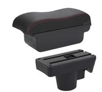 Armrest Box For Opel For Astra H 2006 2007 2008 2009 2010 2011 Car Armrest Curved Surface Storage Box Simple Installation Dedicated(C1 Black red NO USB)