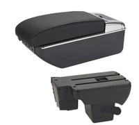 Armrest Box For POLO 2020-2024 Armrest Box Car Armrest Storage Box Centre Console Storage Box Armrest Double Layer Armrests Car Accessories(A2 Black line 7USB)