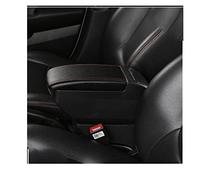 Armrest Box For Spark III Rotatable PU Leather Central Store Content Box With USB Interface Car Accessories Center Console Organizer Tray(H Black Red 4 USB)