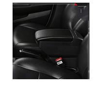 Armrest Box For Spark III Rotatable PU Leather Central Store Content Box With USB Interface Car Accessories Center Console Organizer Tray(H All Black 4 USB)