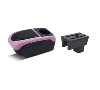 Armrest Box For Suzuki For Swift 2005-2022 Center Console Organizer Box Double Layer Storage Style Accessories(Black-pink)