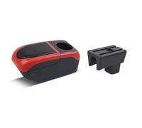 Armrest Box For Suzuki For Swift 2005-2022 Center Console Organizer Box Double Layer Storage Style Accessories(Black-red)