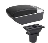 Armrest Box For Toyota For RAV4 Armrest Box Car Armrest Box Interior Parts Storage Box With USB LED Lights Accessories Center Console Armrest(C2 black line 7USB)