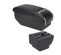 Armrest Box Rotatable PU Leather Center Centre Console Storage Box With Ashtray Car Accessories For Mazda 2/For Demio