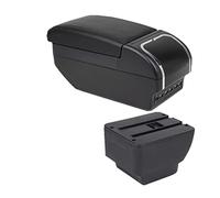 Armrest Box Rotatable PU Leather Center Centre Console Storage Box With Ashtray Car Accessories For Mazda 2/For Demio