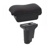 Armrest bracket Car Armrest Box Dedicated Retrofit Heighten Interior Center Storage Box Accessories For Fiat 500 Interior trim(A red line)