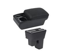 Armrest Cup Holder For Fit Jazz 2 2008-2013 (N black line No USB) | Compatible with Honda Comfort Support Ergonomic Design Soft Padding Organized Storage Space Saving Clutter Free Easy Access
