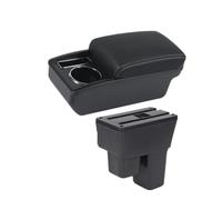 Armrest Cup Holder For Fit Jazz 2 2008-2013 (N white line No USB) | Compatible with Honda Comfort Support Ergonomic Design Soft Padding Organized Storage Space Saving Clutter Free Easy Access