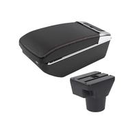 Armrest For Kia For Rio2 For Armrest Car Interior Center Console Multi-functional Accessory Storage Box Trim Parts Cup Holder Armrests Storage Box(A1 Black red 7 USB)