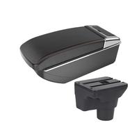 Armrest For Kia K2 For RIO 2011-2016 Car Accessory Raised Armrest Multi-functional Center Storage Box With Cup Holder Usb Armrests Storage Box(B1 Black red NO USB)