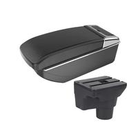 Armrest For Kia K2 For RIO 2011-2016 Car Accessory Raised Armrest Multi-functional Center Storage Box With Cup Holder Usb Armrests Storage Box(B2 Black line NO USB)