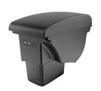 Armrest Organizer Tray Car Armrest Box For Kia For Soul 2006 2007 2008 2009 2010 2011 2012 2013 2014 2015 2016 2017(B2Black line leather)