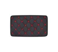 Armrest Pad Car Leather Armrest Mat Universal Armrests Storage Box Mats Dust-proof Cushion Cover Protector Waterproof Interior Center Armrest Box(Black-red)