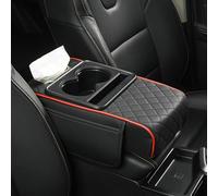 Armrest Pad Cover forHonda Civic 2010-2026, Memory foam armrest cover w/cup holder & tissue box, breathable leather, non-slip, fits all cars.